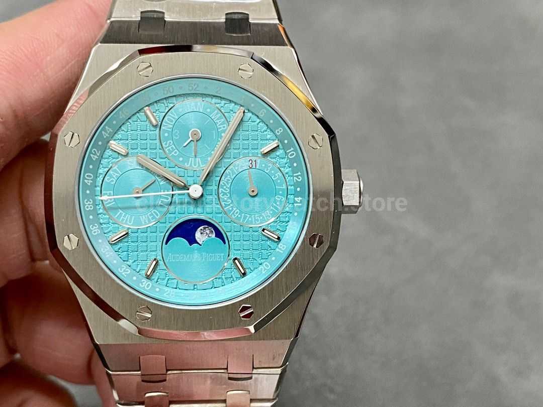 APS Factory Audemars Piguet Royal Oak Perpetual Calendar 26613ST.OO.1220ST.01 41mm Full Steel SKY Blue Dial (5) APS Factory Audemars Piguet Royal Oak Perpetual Calendar 26613ST.OO.1220ST.01 41mm Full Steel SKY Blue Dial - Image 1