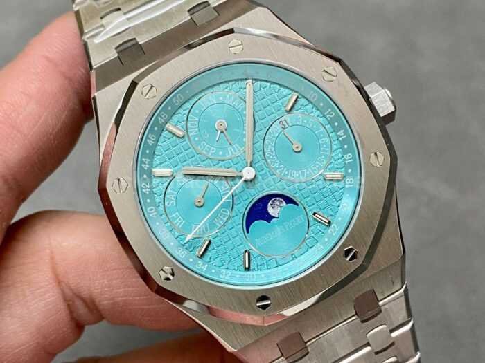 APS Factory Audemars Piguet Royal Oak Perpetual Calendar 26613ST.OO.1220ST.01 41mm Full Steel SKY Blue Dial - Image 2