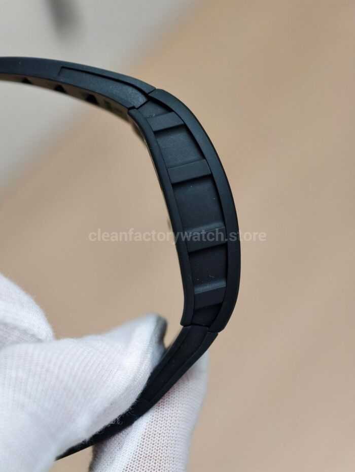 APS Factory Richard Mille RM 055 42.7mm Black Ceramic Black Rubber Strap Skeletonized Black Dial - Image 5
