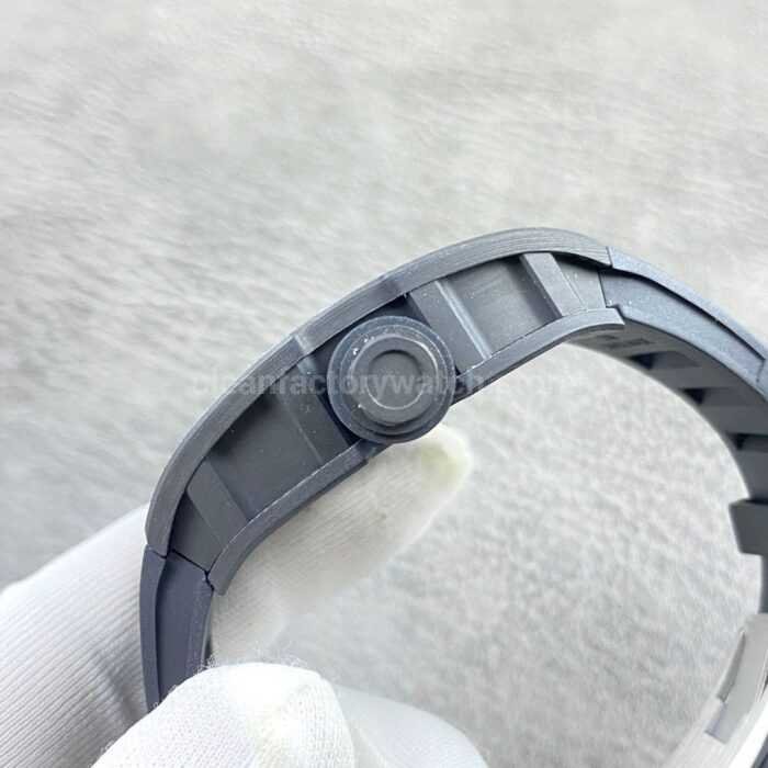 APS Factory Richard Mille RM 055 42.7mm Carbon Fiber Black Rubber Strap Skeletonized Rose Gold Dial - Image 6