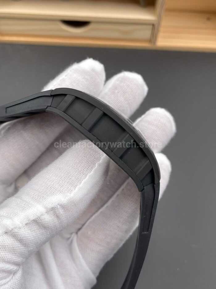 APS Factory Richard Mille RM 055 42.7mm Carbon Fiber Rubber Strap Skeletonized White Dial - Image 5