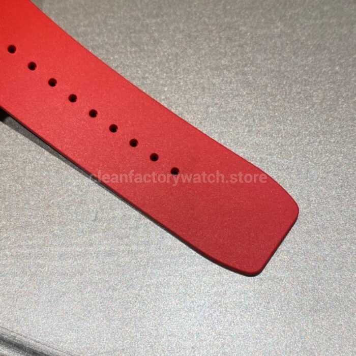 APS Factory Richard Mille RM 055 42.7mm Titanium Red Rubber Strap Skeletonized Black Dial - Image 9