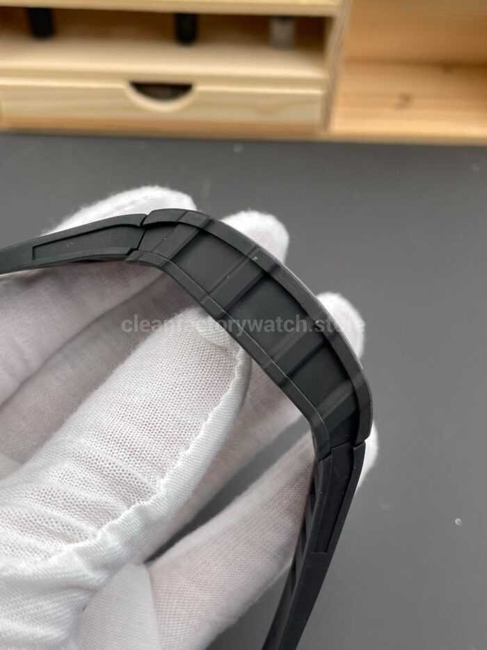 APS Factory Richard Mille RM 35-02 44.5mm Black Carbon Fiber Black Rubber Strap Black Skeletonized Dial - Image 5