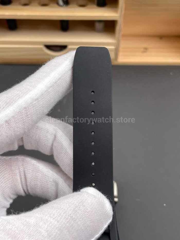 APS Factory Richard Mille RM 35-02 44.5mm Black Carbon Fiber Black Rubber Strap Black Skeletonized Dial - Image 9
