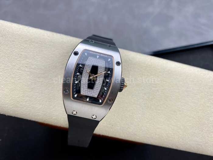 BBA Factory Richard Mille RM 07 31.4mm Steel Black Rubber Strap Skeletonized Black Dial - Image 4
