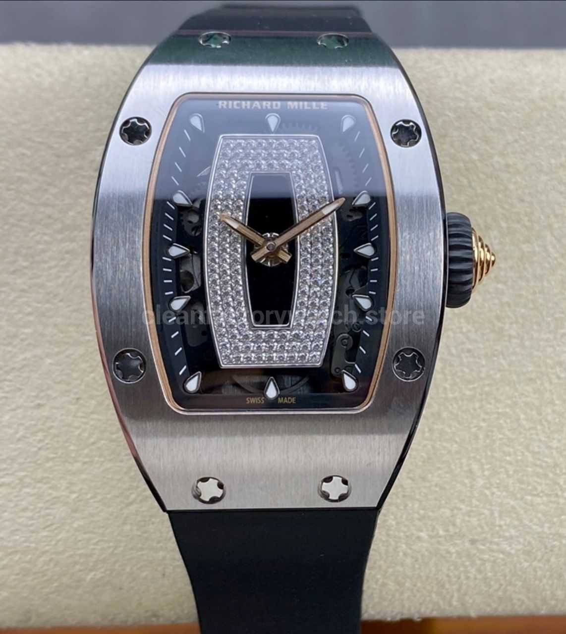 BBA Factory Richard Mille RM 07 31.4mm Steel Black Rubber Strap Skeletonized Black Dial (6) BBA Factory Richard Mille RM 07 31.4mm Steel Black Rubber Strap Skeletonized Black Dial - Image 1