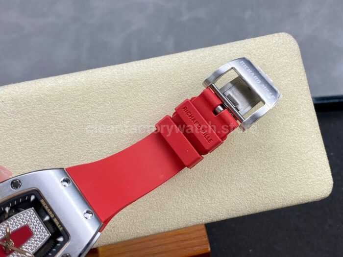 BBA Factory Richard Mille RM 07 31.4mm Steel Red Rubber Strap Skeletonized Red Dial - Image 8