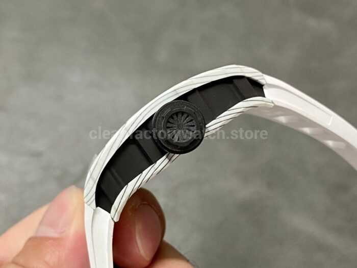BBR Factory Richard Mille RM 35-01 42mm White Carbon Fiber White Rubber Strap White Skeletonized Dial - Image 6