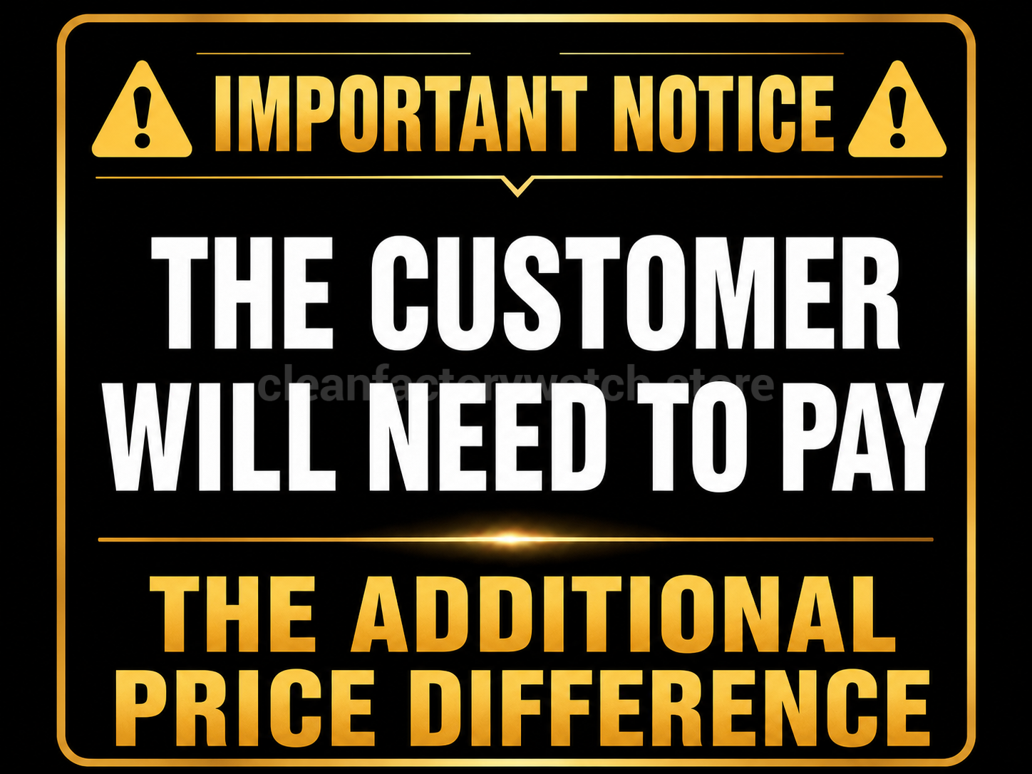 Custom Watch Order – Price Difference