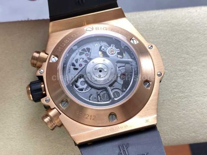 HB Factory Hublot Big Bang Unico 421.OL.5180.RX 45mm Rose Gold Rubber Strap Skeletonized Blue Dial - Image 6