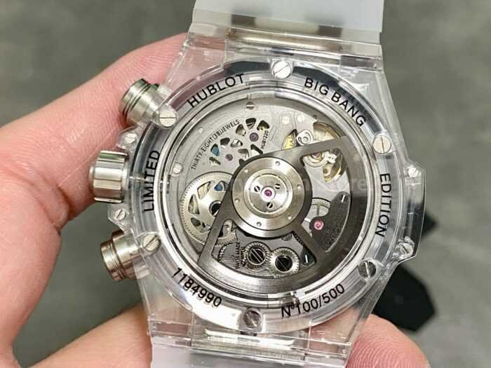 HB Factory Hublot Big Bang Unico 411.JX.4802.RT 45mm Synthetic Crystal Rubber Strap Skeletonized Dial - Image 7
