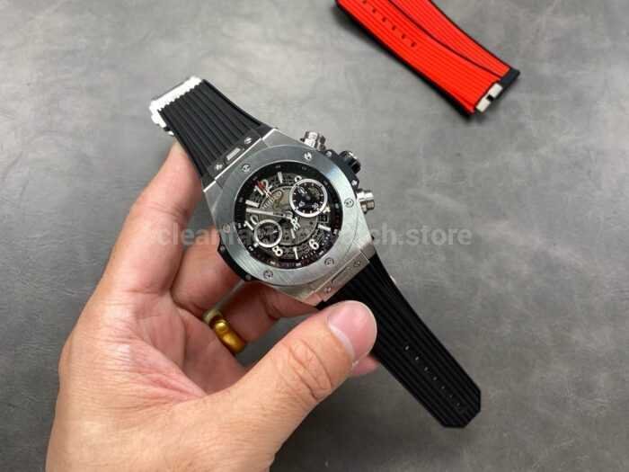 HB Factory Hublot Big Bang Unico 411.NX.1170.RX 45mm Titanium Rubber Strap Skeletonized Dial - Image 4