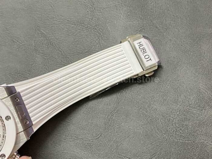HB Factory Hublot Big Bang Unico 45mm White White Rubber Strap Ceramic Bezel White Skeletonized Dial - Image 8