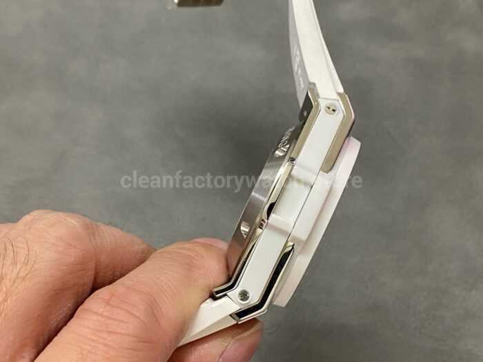 HB Factory Hublot Big Bang Unico 45mm White White Rubber Strap Ceramic Bezel White Skeletonized Dial - Image 5