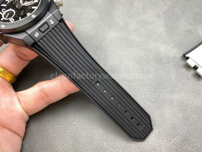 HB Factory Hublot Big Bang Unico 411.CI.1170.RX 45mm Black Ceramics Black Rubber Strap Black Skeletonized Dial - Image 8
