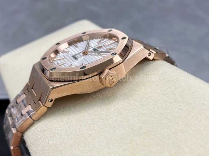 IPF Factory Audemars Piguet Royal Oak 15450OR.OO.1256OR.01 37mm Rose Gold Silver Dial - Image 6