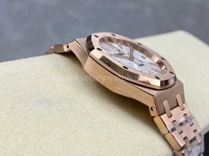 IPF Factory Audemars Piguet Royal Oak 15450OR.OO.1256OR.01 37mm Rose Gold Silver Dial - Image 5