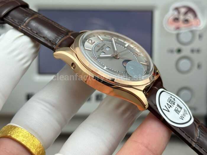 MKS Factory Vacheron Constantin Fiftysix 4000E/000R-B438 40mm Rose Gold Brown Leather Strap Arabic Numerals Gray Dial - Image 5