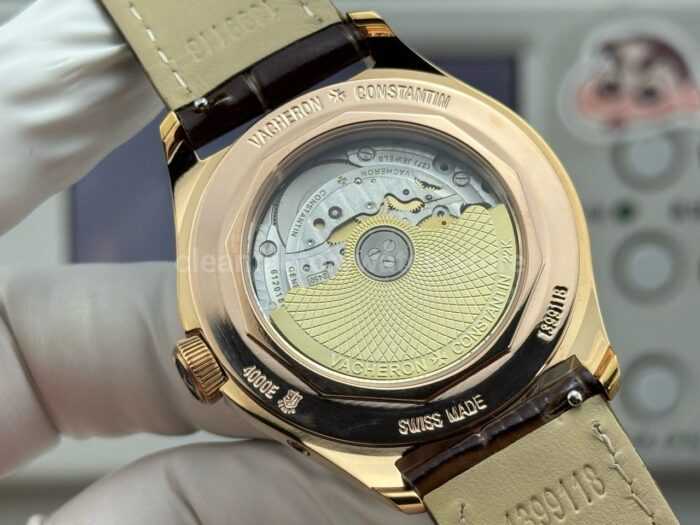 MKS Factory Vacheron Constantin Fiftysix 4000E/000R-B438 40mm Rose Gold Brown Leather Strap Arabic Numerals Gray Dial - Image 7