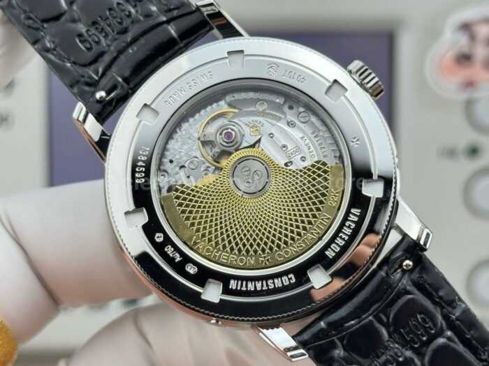 MKS Factory Vacheron Constantin Traditionnelle Complete Calendar 4010T/000P-B345 41mm White Gold Black Leather Strap Silver Dial - Image 8