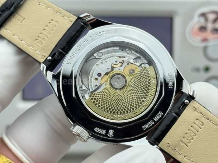 MKS Factory Vacheron Constantin Fiftysix 4000E 40mm Steel Leather Strap Arabic Numerals Grey Dial - Image 7