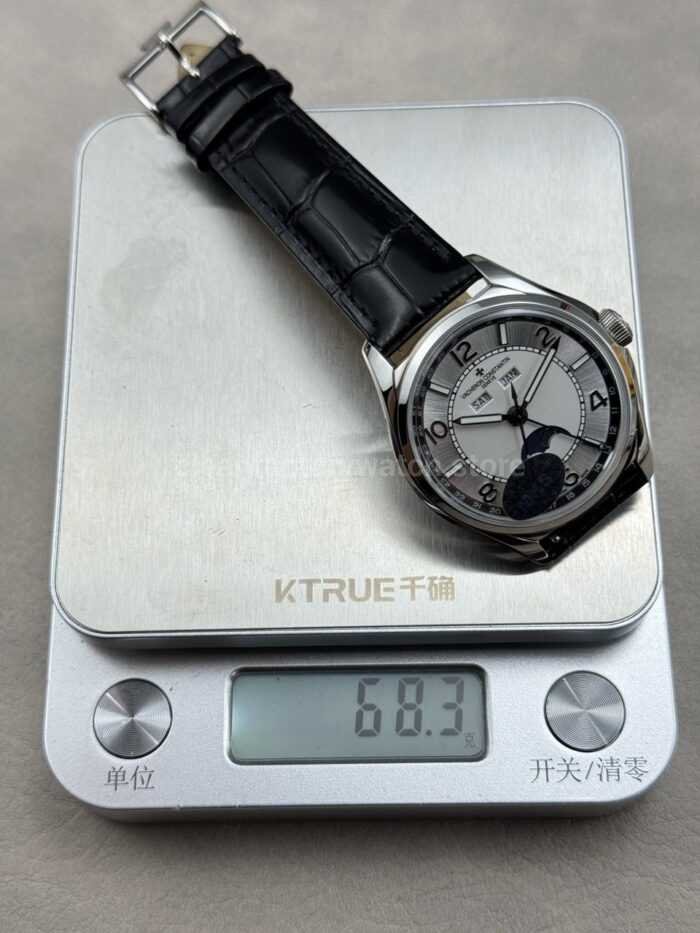 MKS Factory Vacheron Constantin Fiftysix 4000E/000A-B439 40mm Steel Leather Strap Arabic Numerals Silver Dial - Image 9