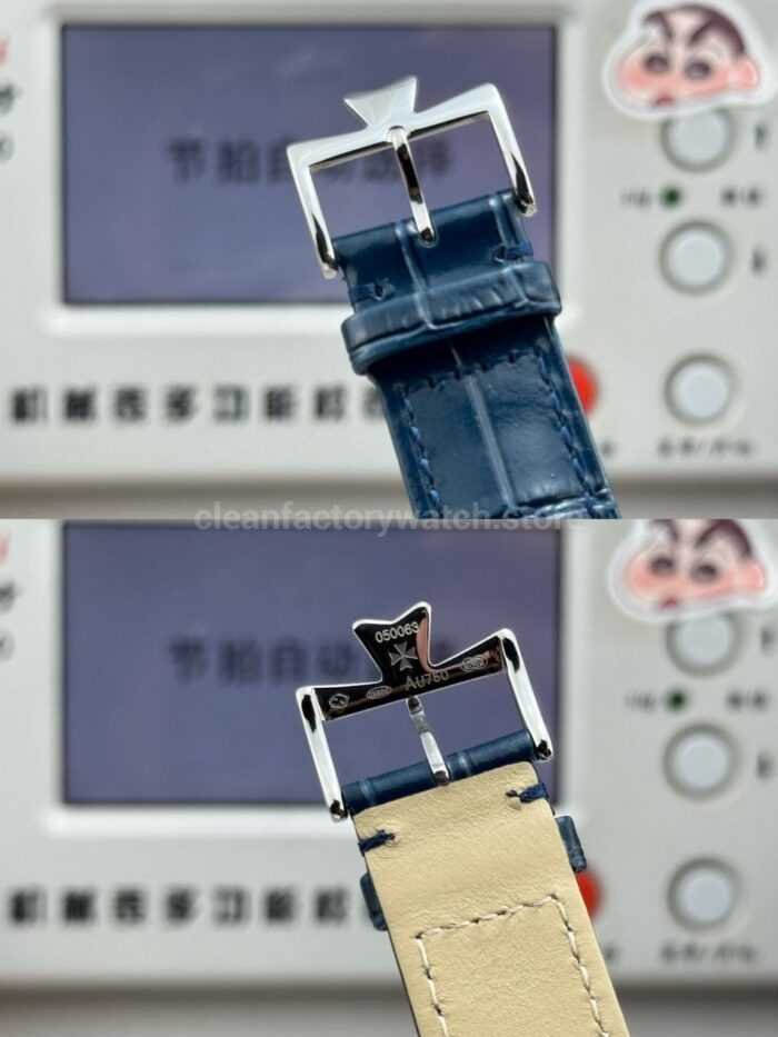 MKS Factory Vacheron Constantin Fiftysix 4000E/000A-B548 40mm Steel Leather Strap Arabic Numerals Blue Dial - Image 8