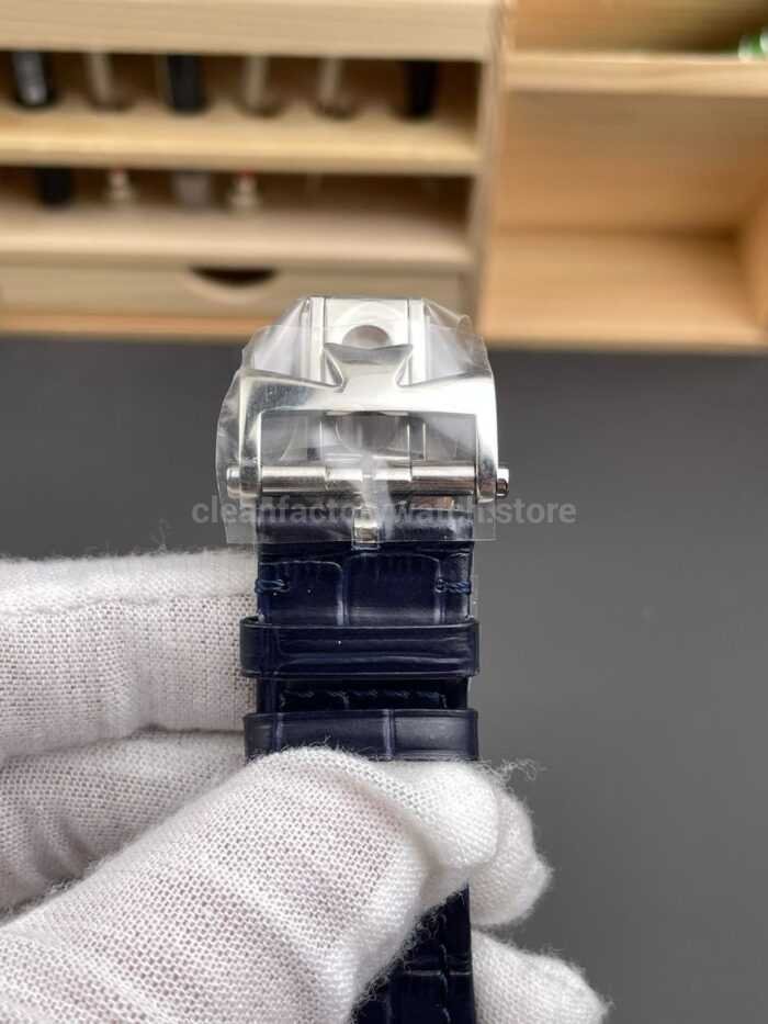 MKS Factory Vacheron Constantin Overseas 47040/000A-9008 Leather Strap Arabic Numerals Blue Dial - Image 8