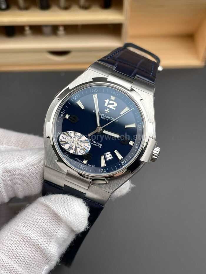 MKS Factory Vacheron Constantin Overseas 47040/000A-9008 Leather Strap Arabic Numerals Blue Dial - Image 3