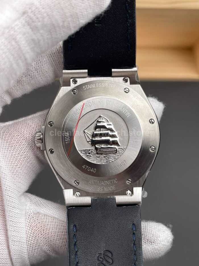 MKS Factory Vacheron Constantin Overseas 47040/000A-9008 Leather Strap Arabic Numerals Blue Dial - Image 7