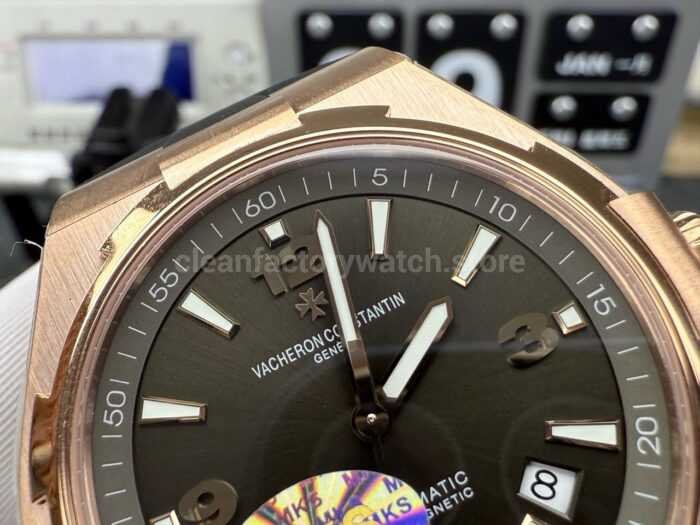 MKS Factory Vacheron Constantin Overseas 47040/000R-9666 Rose Gold Rubber Strap Arabic Numerals Brown Dial - Image 4