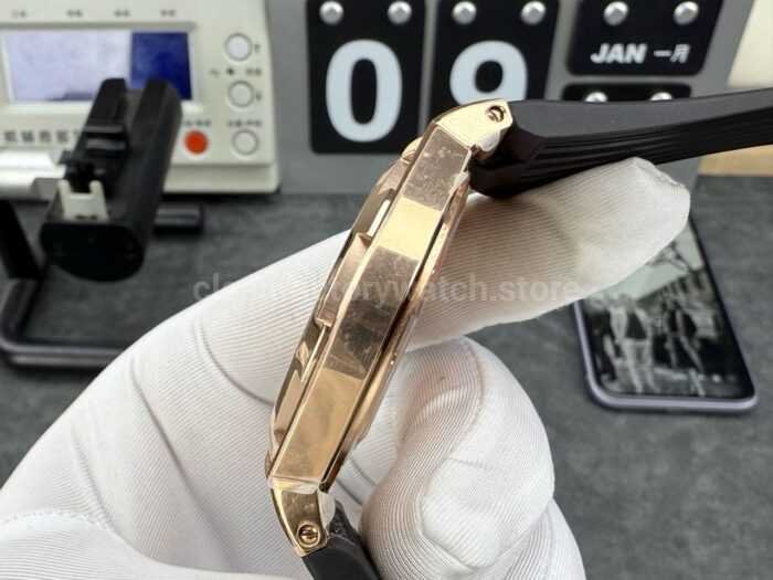 MKS Factory Vacheron Constantin Overseas 47040/000R-9666 Rose Gold Rubber Strap Arabic Numerals Brown Dial - Image 6