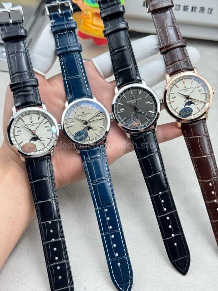 MKS Factory Vacheron Constantin Traditionnelle Complete Calendar 4010T/000G-B740 41mm White Gold Leather Strap Grey Dial - Image 10