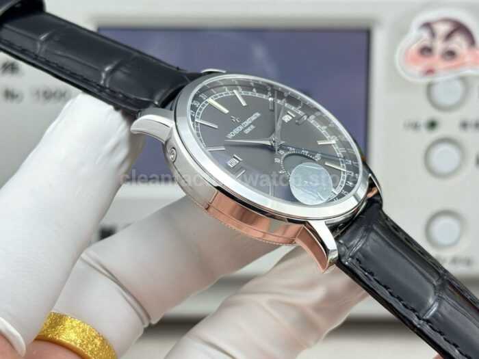 MKS Factory Vacheron Constantin Traditionnelle Complete Calendar 4010T/000G-B740 41mm White Gold Leather Strap Grey Dial - Image 6