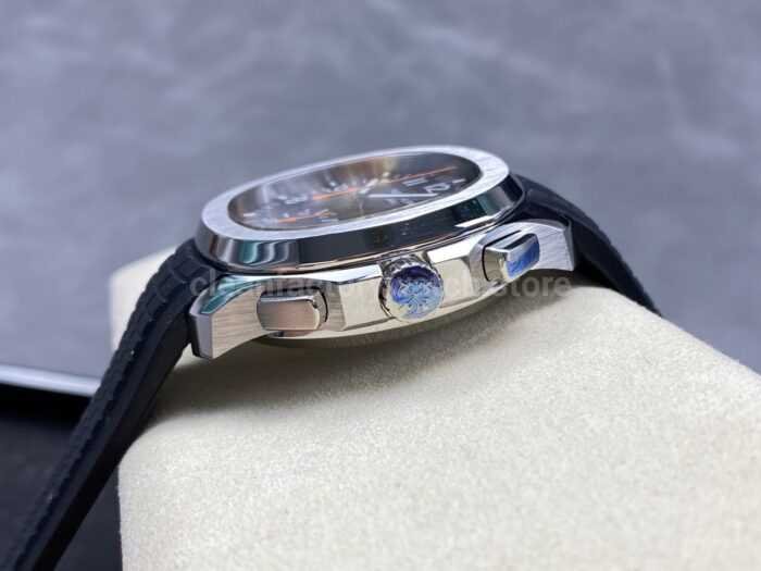MMA Factory Patek Philippe Aquanaut 5968A-001 42.2mm Steel Rubber Strap Black Dial - Image 7