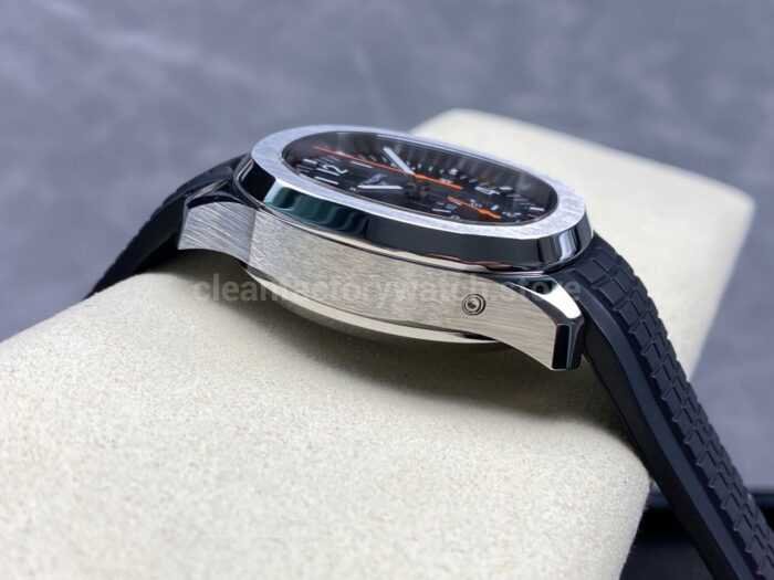 MMA Factory Patek Philippe Aquanaut 5968A-001 42.2mm Steel Rubber Strap Black Dial - Image 6