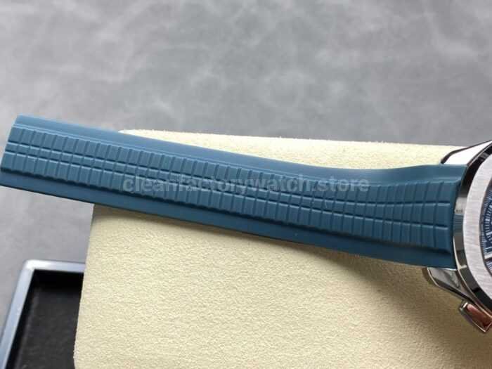 MMA Factory Patek Philippe Aquanaut 5968G-001 42.2mm White Gold Blue Rubber Strap Light Blue Dial - Image 10