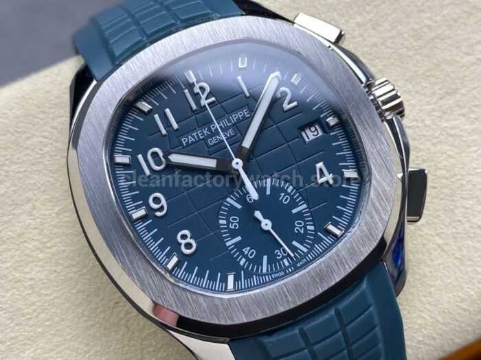 MMA Factory Patek Philippe Aquanaut 5968G-001 42.2mm White Gold Blue Rubber Strap Light Blue Dial - Image 2