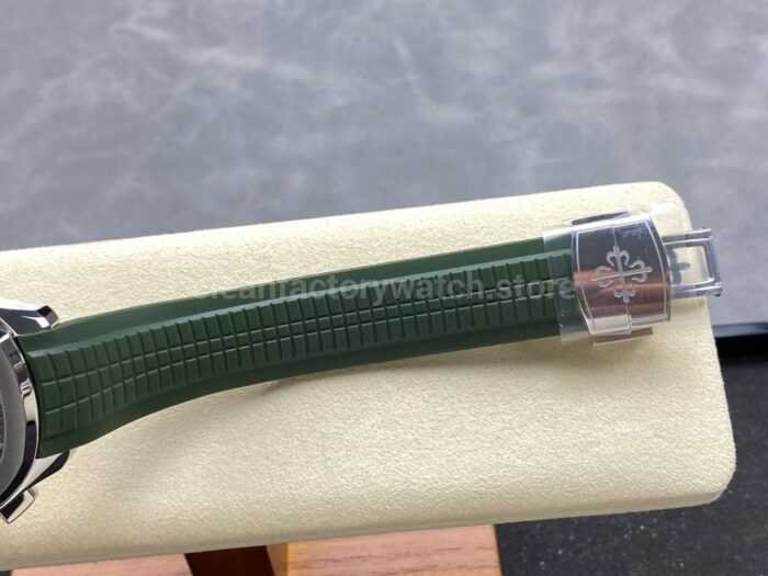 MMA Factory Patek Philippe Aquanaut 5968G-010 42.2mm White Gold Green Rubber Strap Green Dial - Image 9