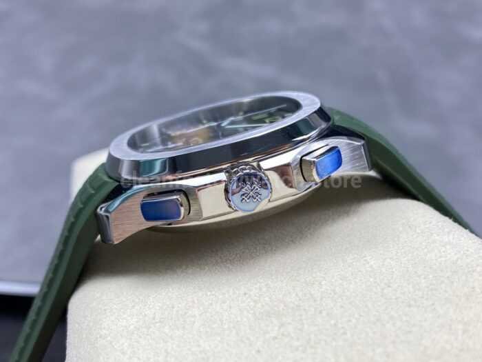 MMA Factory Patek Philippe Aquanaut 5968G-010 42.2mm White Gold Green Rubber Strap Green Dial - Image 7
