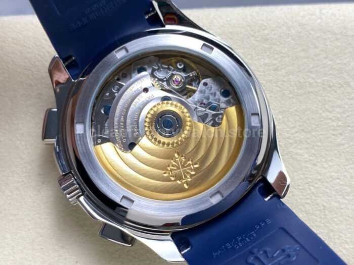 MMA Factory Patek Philippe Aquanaut 5968G 42.2mm White Gold Blue Rubber Strap Arabic Numerals Blue Dial - Image 8
