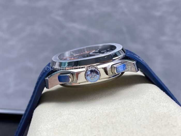 MMA Factory Patek Philippe Aquanaut 5968G 42.2mm White Gold Blue Rubber Strap Arabic Numerals Blue Dial - Image 7