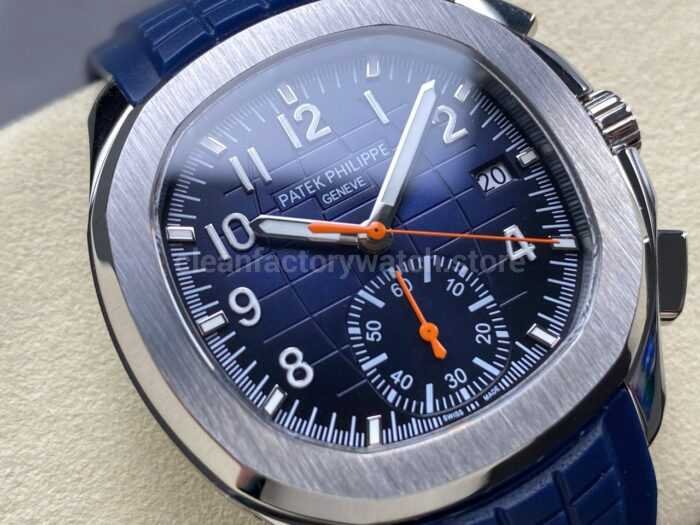 MMA Factory Patek Philippe Aquanaut 5968G 42.2mm White Gold Blue Rubber Strap Arabic Numerals Blue Dial - Image 2