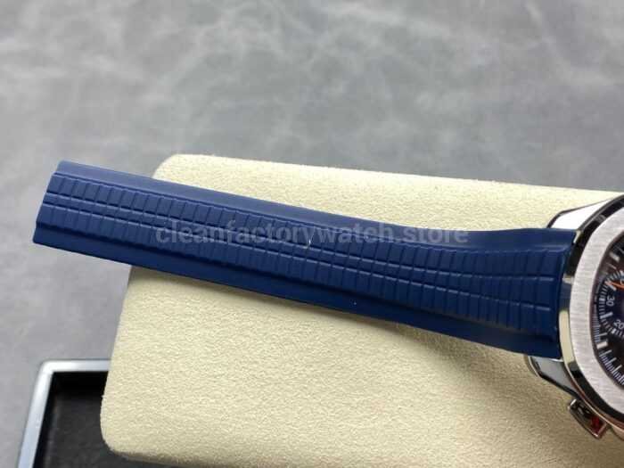 MMA Factory Patek Philippe Aquanaut 5968G 42.2mm White Gold Blue Rubber Strap Arabic Numerals Blue Dial - Image 10