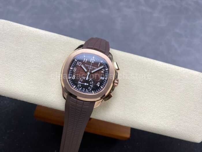 MMA Factory Patek Philippe Aquanaut 5968R-0001 42.2mm Rose Gold Brown Rubber Strap Arabic Numerals Brown Dial - Image 5