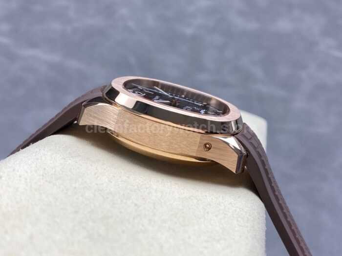 MMA Factory Patek Philippe Aquanaut 5968R-0001 42.2mm Rose Gold Brown Rubber Strap Arabic Numerals Brown Dial - Image 6