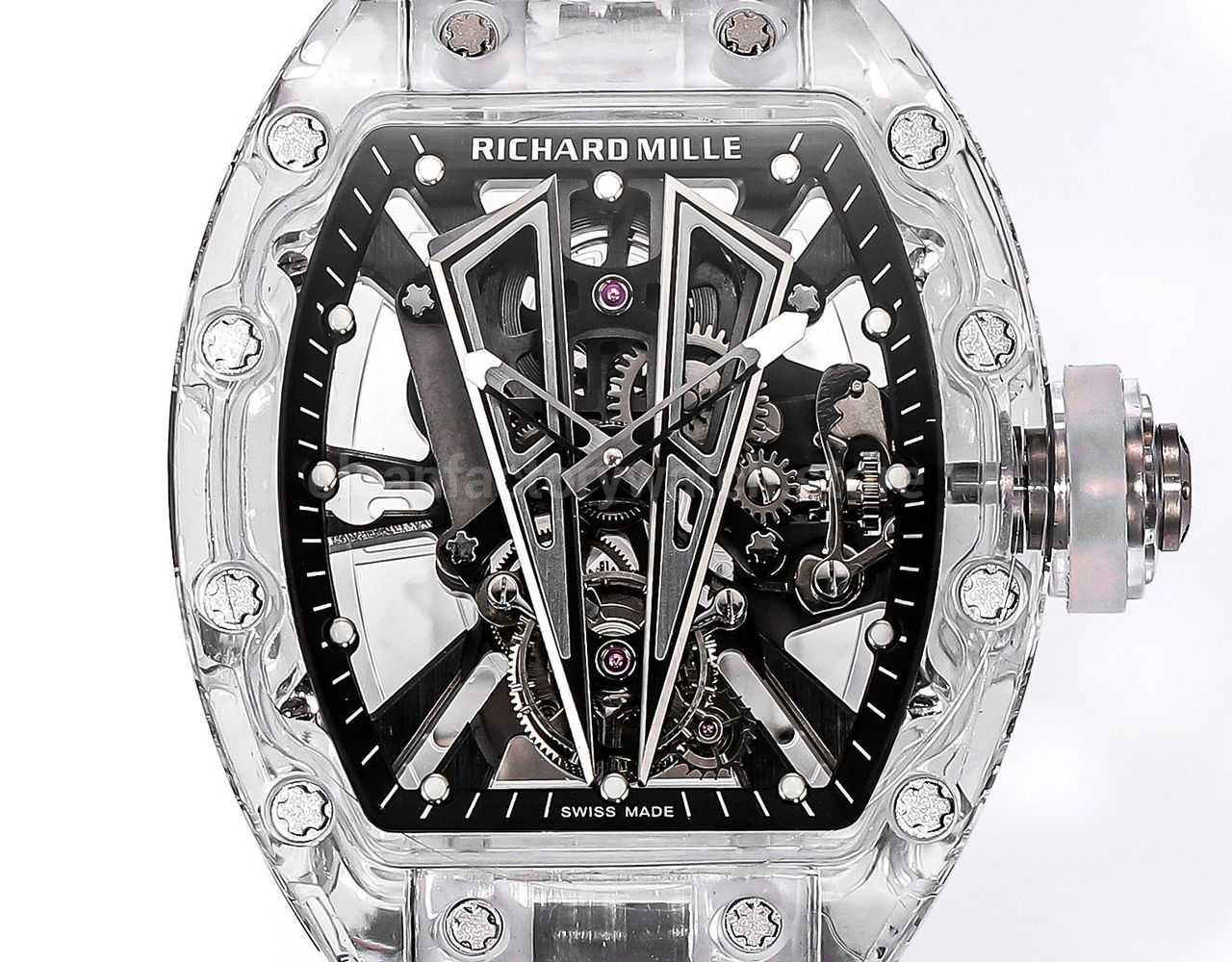 MS Factory Richard Mille RM 27 03 44mm Synthetic Sapphire Emulsion Rubber Strap Skeletonized Dial (4) MS Factory Richard Mille RM 27-03 44mm Synthetic Sapphire Emulsion Rubber Strap Skeletonized Dial - Image 1