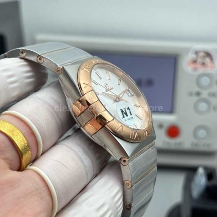 N1 Factory Omega Constellation 123.20.38.21.02.001 38mm Half Rose Gold Silver Dial - Image 6