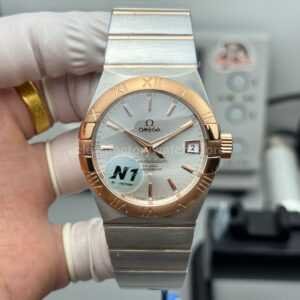 N1 Factory Omega Constellation 123.20.38.21.02.001 38mm Half Rose Gold Silver Dial