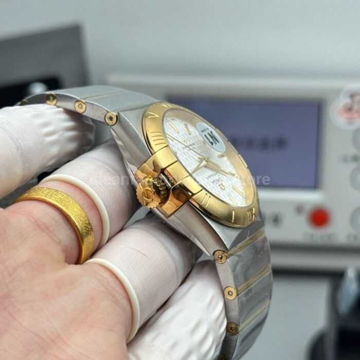 N1 Factory Omega Constellation 123.20.38.21.02.008 38mm Half Rose Gold Silver Dial - Image 6